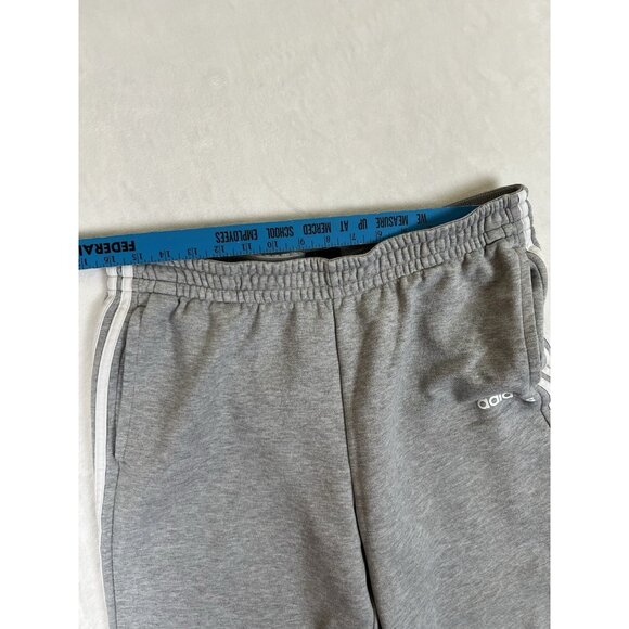 Adidas Fleece Sweat Pants Gray Women’s XL 3 Stripes Climalite Gym - Picture 3 of 9